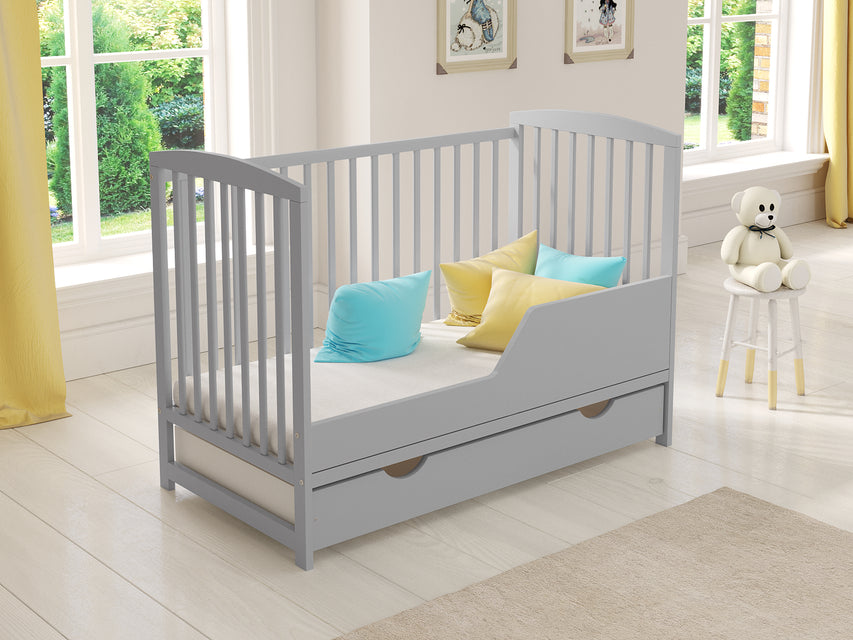 JACOB Cot Bed 120x60cm with Drawer & Mattress