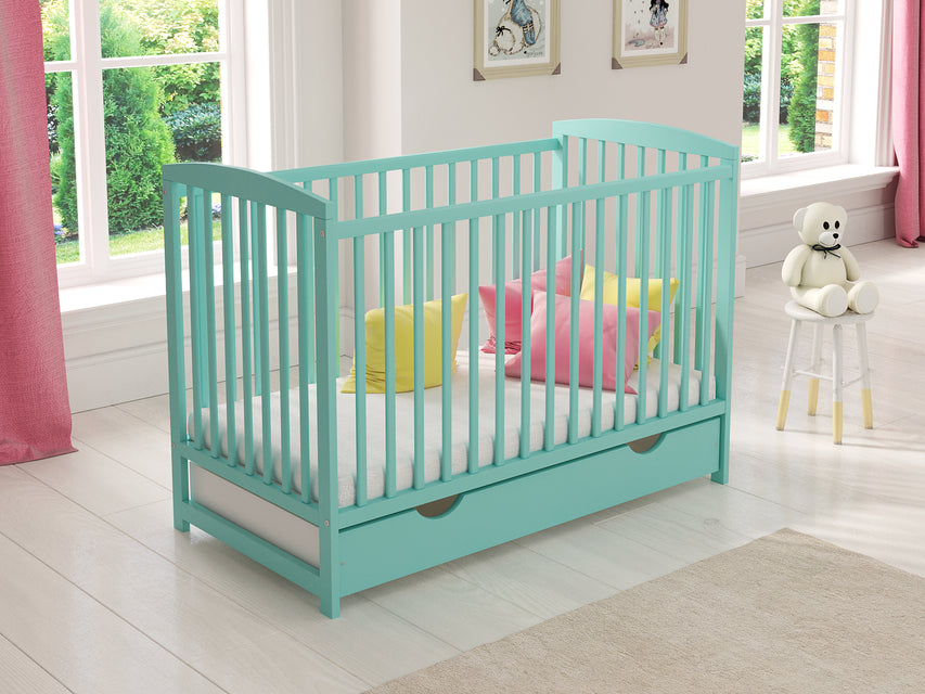 JACOB Cot Bed 120x60cm with Drawer & Mattress