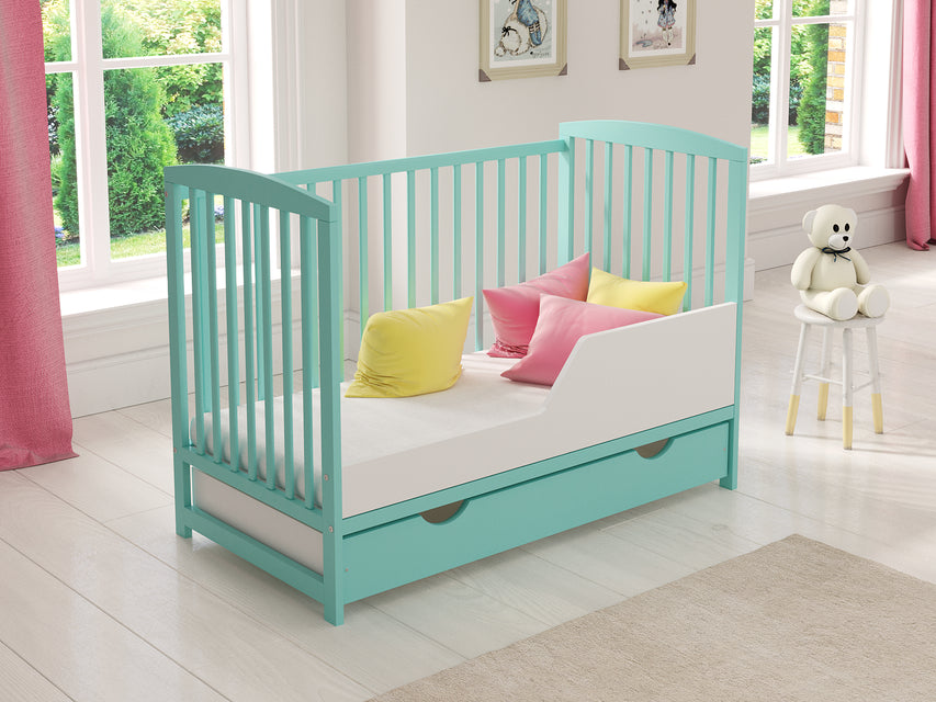 JACOB Cot Bed 120x60cm with Drawer & Mattress