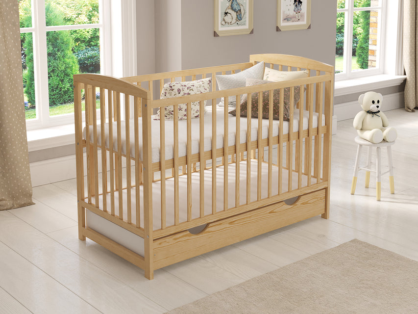 JACOB Cot Bed 120x60cm with Drawer & Mattress
