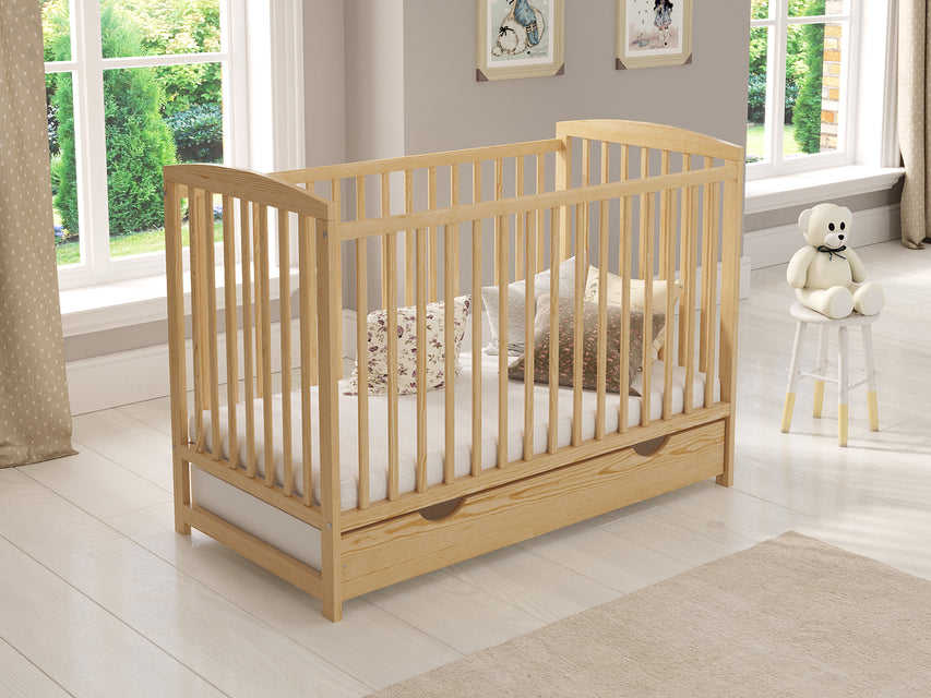 JACOB Cot Bed 120x60cm with Drawer & Mattress