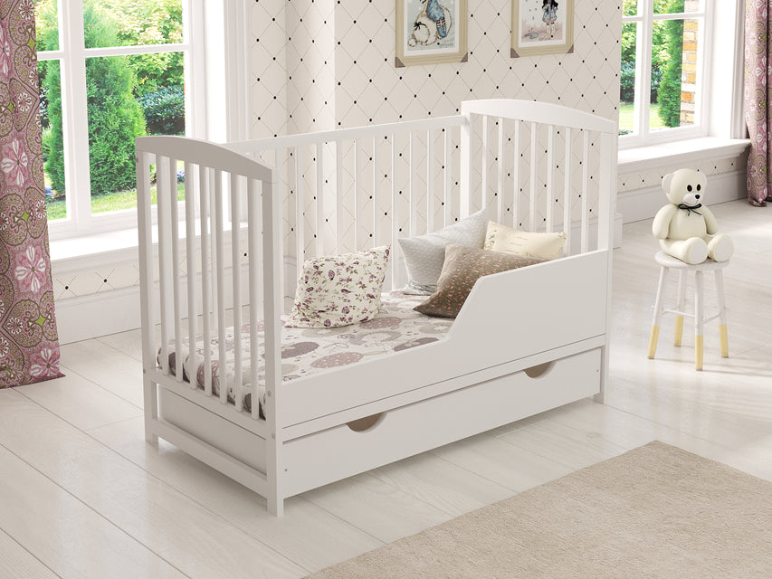 JACOB Cot Bed 120x60cm with Drawer & Mattress