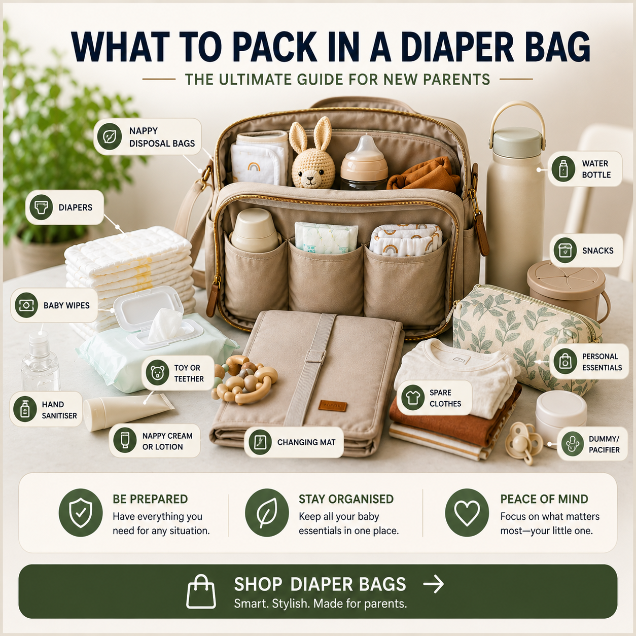 What to Pack in a Diaper Bag: The Ultimate Guide for New Parents