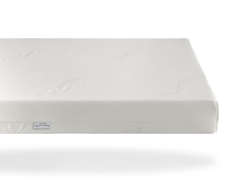 Luca | Cot Bed 120x60cm with drawer & Aloe Vera mattress