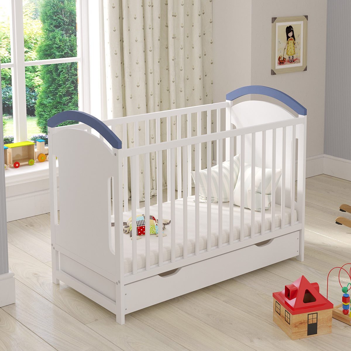 Love For Sleep baby Cot Bed AMIE Cot Bed 120x60cm with Drawer