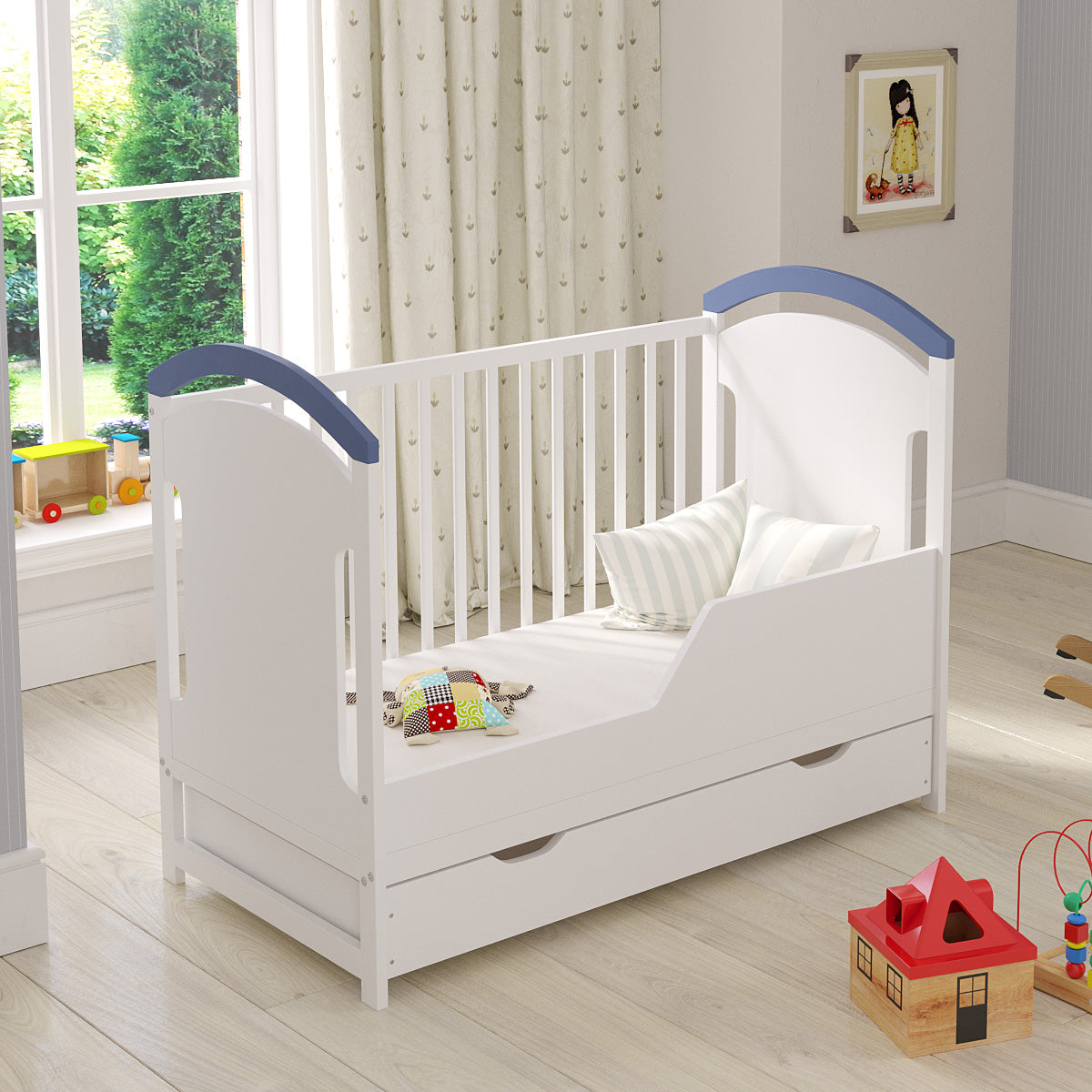 Love For Sleep baby Cot Bed AMIE Cot Bed 120x60cm with Drawer