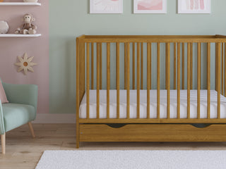 Asher | Cot Bed 120x60cm with drawer & Microfiber Quilted mattress