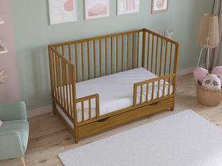 Asher | Cot Bed 120x60cm with drawer & Microfiber Quilted mattress
