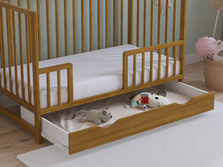 Asher | Cot Bed 120x60cm with drawer & Microfiber Quilted mattress