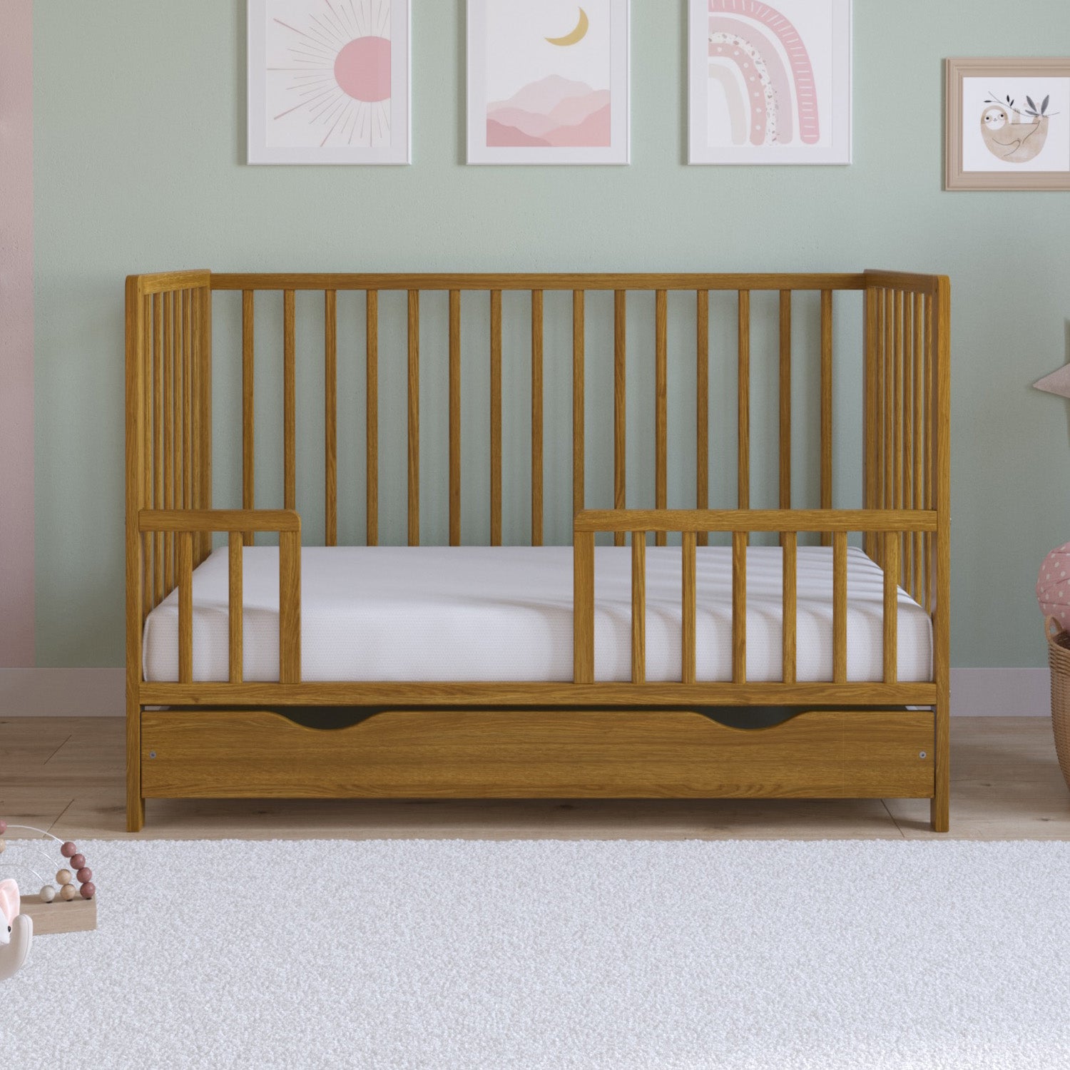 ASHER Cot Bed 120x60cm with Drawer