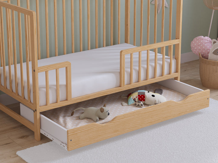Love For Sleep baby Cot Bed ASHER Cot Bed 120x60cm with Drawer
