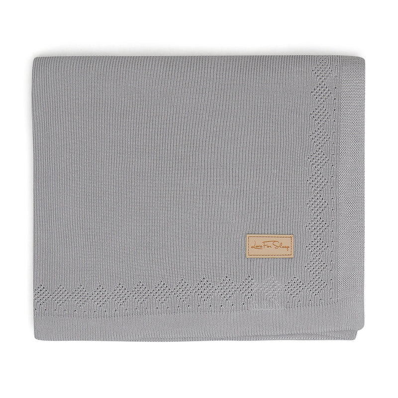 Love For Sleep baby Baby Blanket Grey Bamboo Baby Blanket – Ultra Soft Knitted Blanket for Newborns