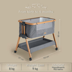 SnooBee | Next To Me Bedside Crib & Baby Co-Sleeper with Mattress
