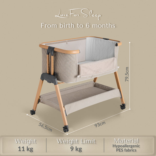 SnooBee | Next To Me Bedside Crib & Baby Co-Sleeper with Mattress