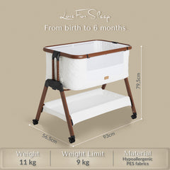 SnooBee | Next To Me Bedside Crib & Baby Co-Sleeper with Mattress