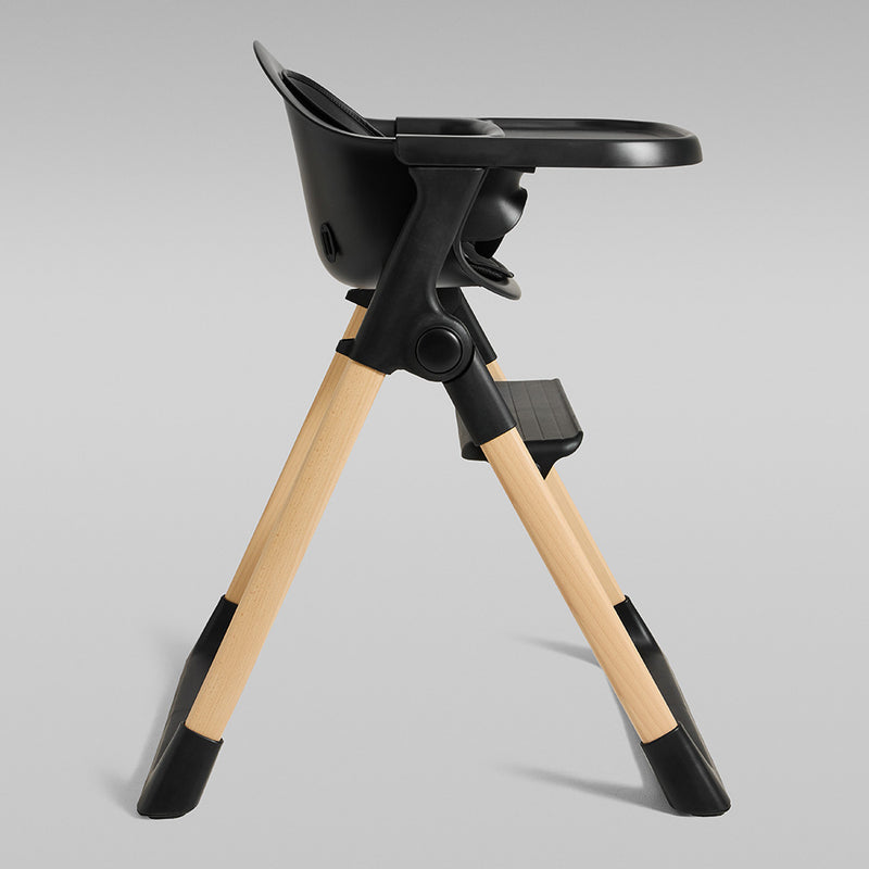 Love For Sleep baby High Chair Black Pine Foldable Baby & Toddler High Chair with Tray