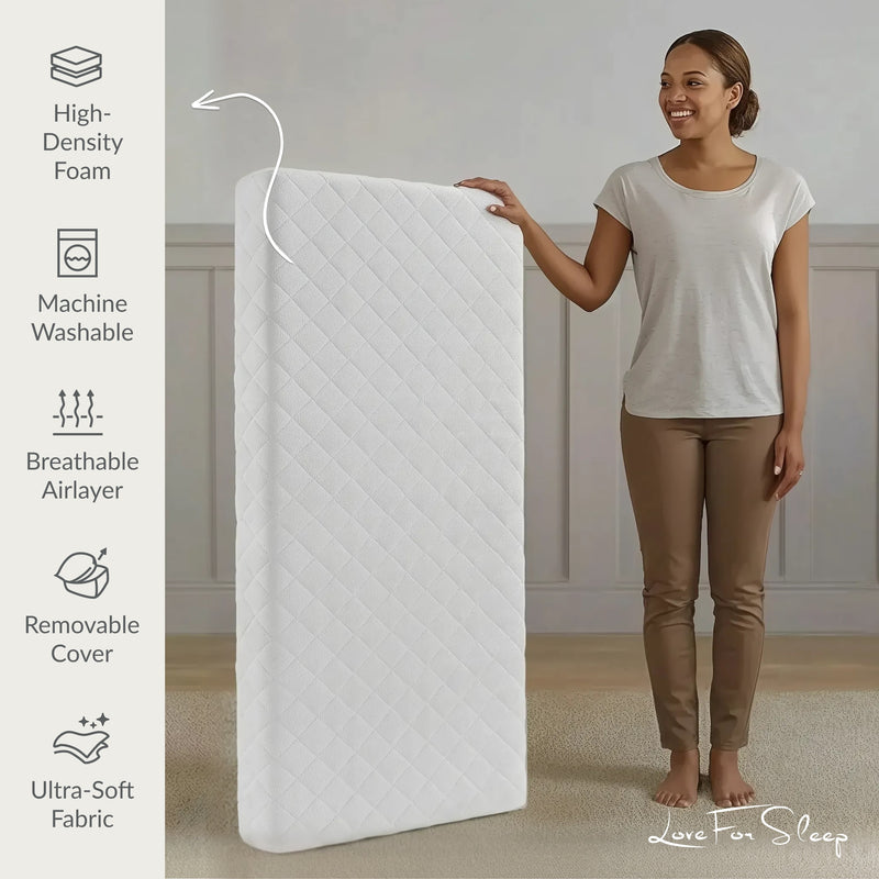 Love For Sleep baby Mattress 160 x 80 x 9 cm MICROFIBER Comfort Baby Cot Bed Mattress
