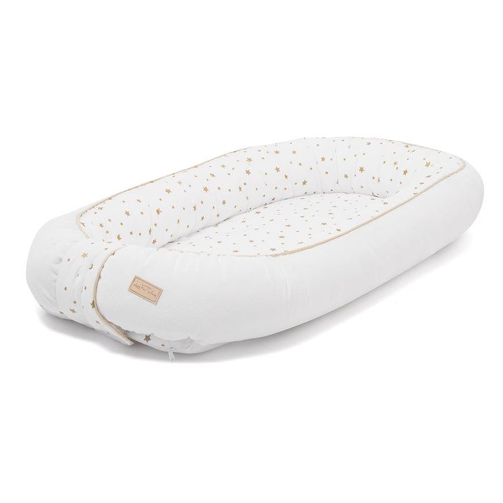 Love For Sleep baby Baby Nest Gold Stars Baby Nest – Soft Cotton Baby Pod & Newborn Lounger (Stars)