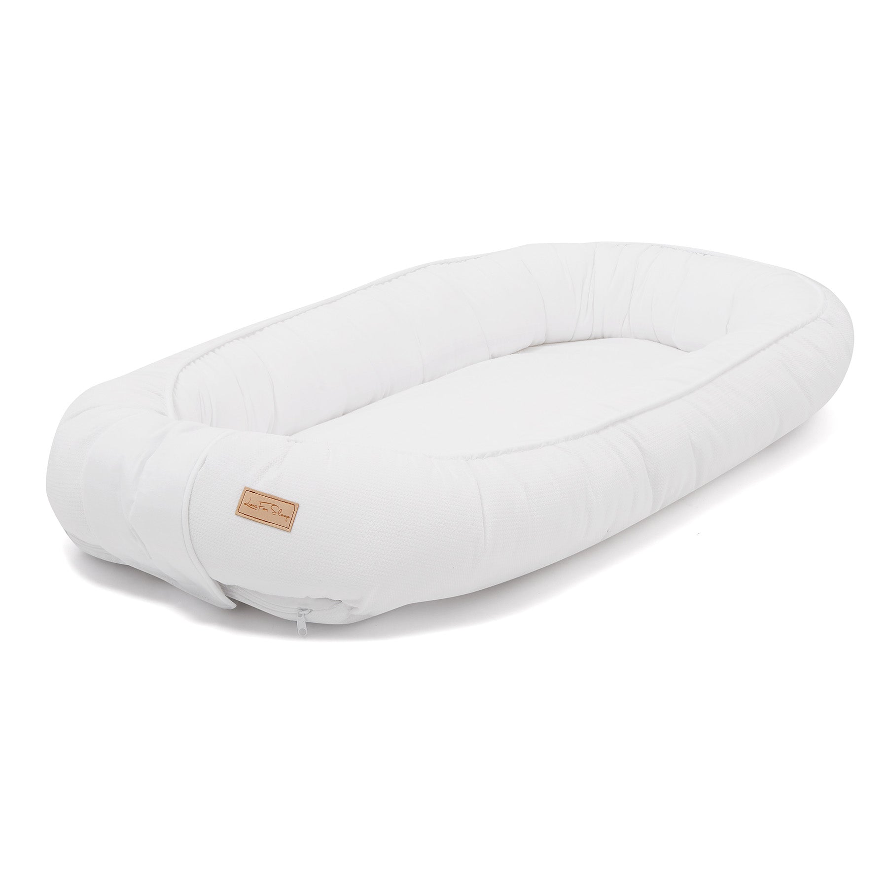 Love For Sleep baby Baby Nest White Baby Nest – Soft Cotton Baby Pod & Newborn Lounger (Pure White)