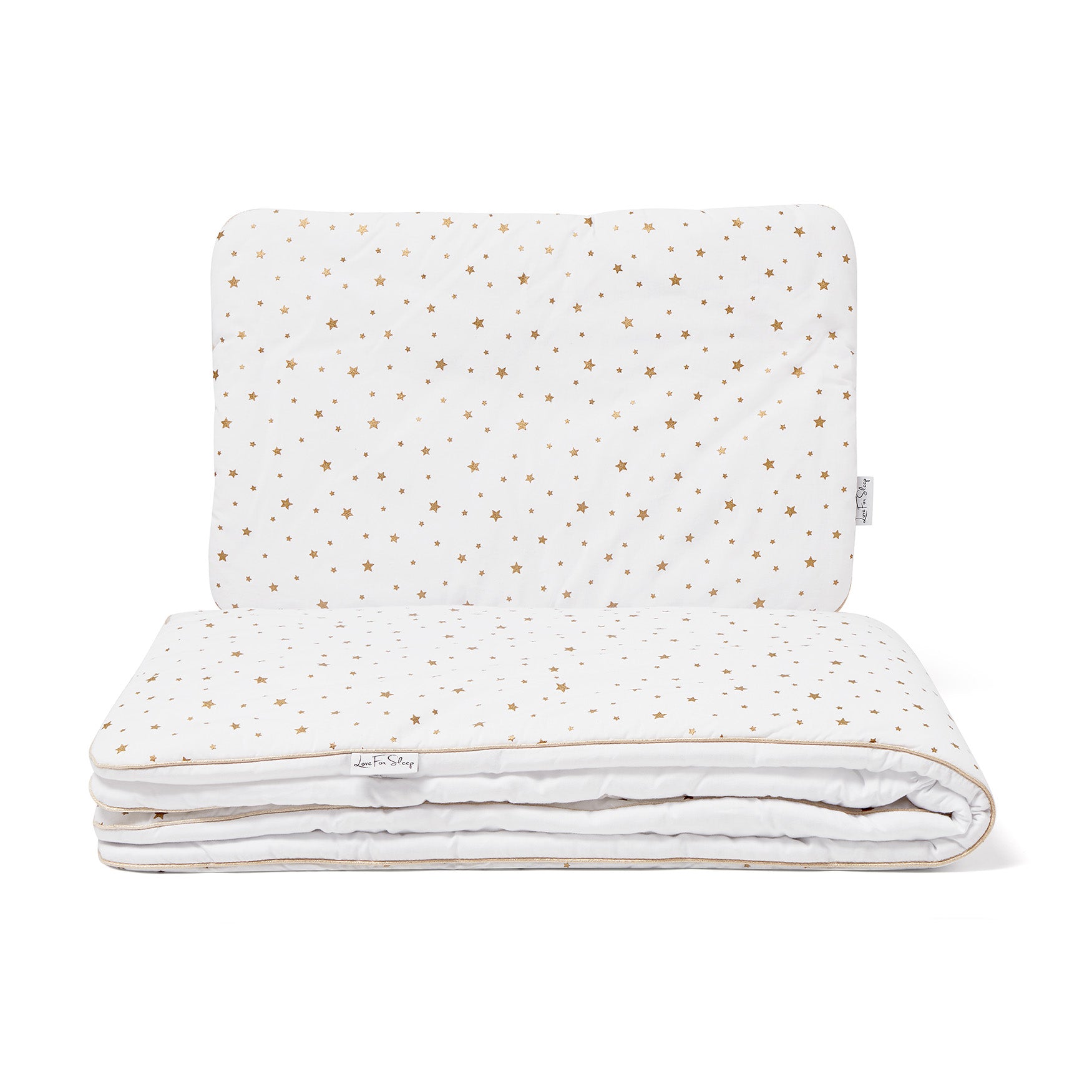 Love For Sleep baby Bedding Set Cot Bedding Set with Pillow – 100% Cotton Baby Bedding with Filling (Stars)
