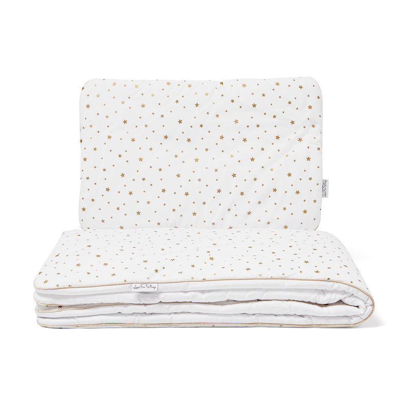 Love For Sleep baby Bedding Set Cot Bedding Set with Pillow – 100% Cotton Baby Bedding with Filling (Stars)