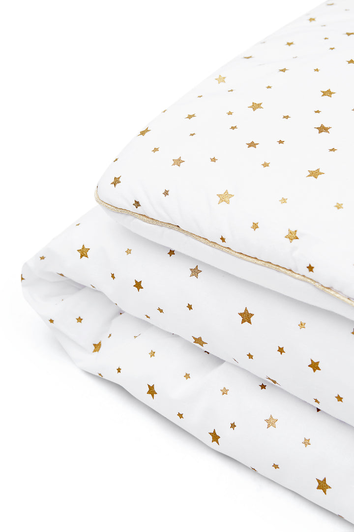 Love For Sleep baby Bedding Set Cot Bedding Set with Pillow – 100% Cotton Baby Bedding with Filling (Stars)