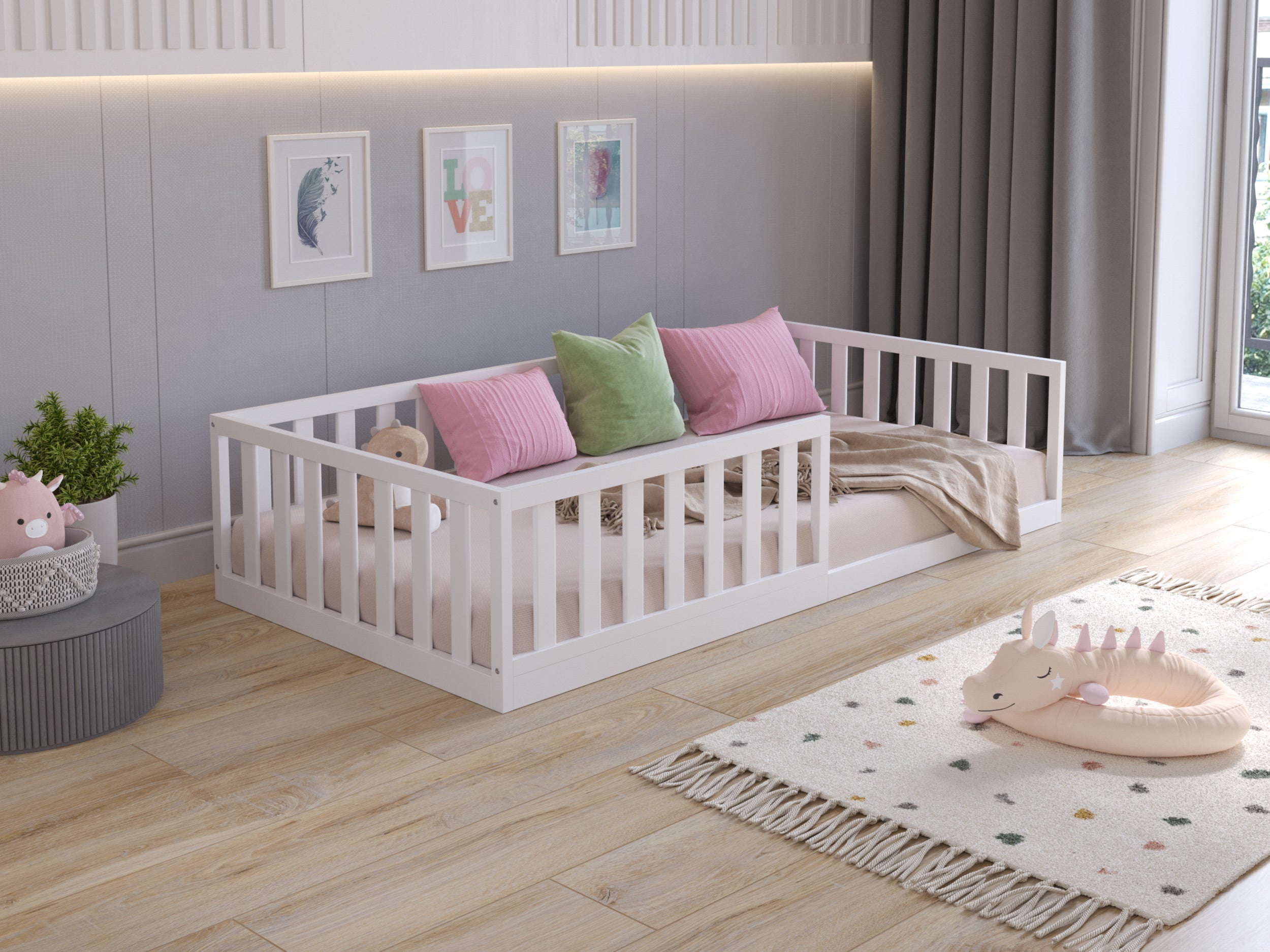 Love For Sleep baby Junior Bed White FLORENCE Junior Bed 160x80cm