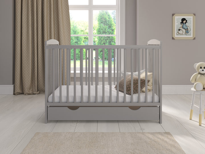 Love For Sleep baby Cot Bed JACOB Cot Bed 120x60cm with Drawer & Mattress