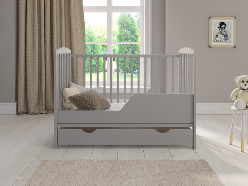 JACOB Cot Bed 120x60cm with Drawer & Mattress