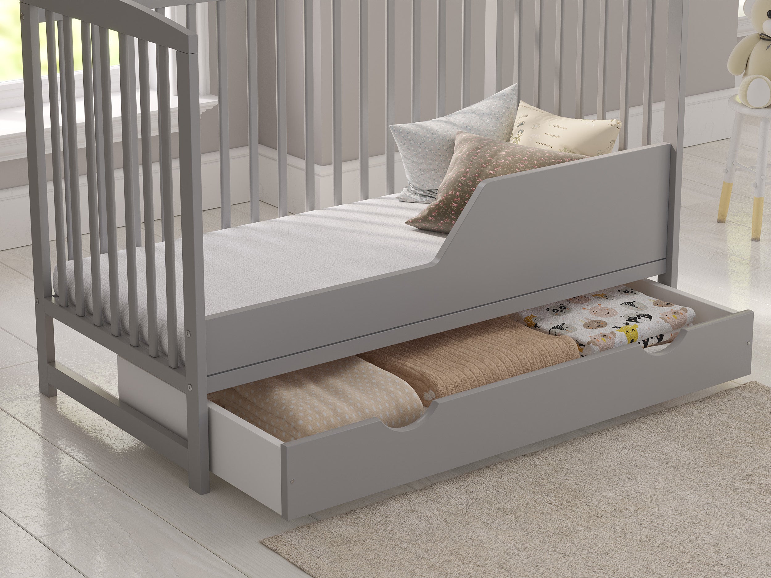 Love For Sleep baby Cot Bed JACOB Cot Bed 120x60cm with Drawer & Mattress