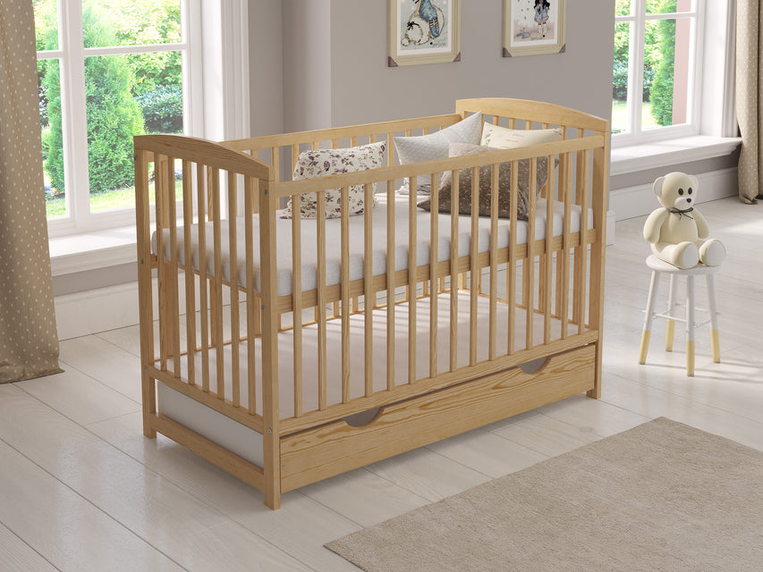 JACOB Cot Bed 120x60cm with Drawer & Mattress