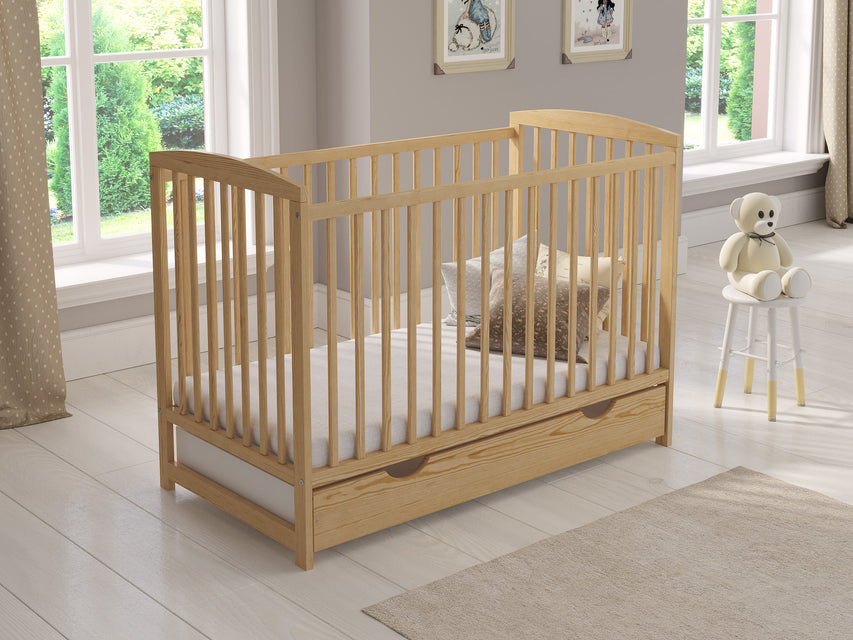 JACOB Cot Bed 120x60cm with Drawer & Mattress