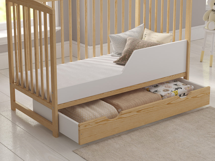 JACOB Cot Bed 120x60cm with Drawer & Mattress
