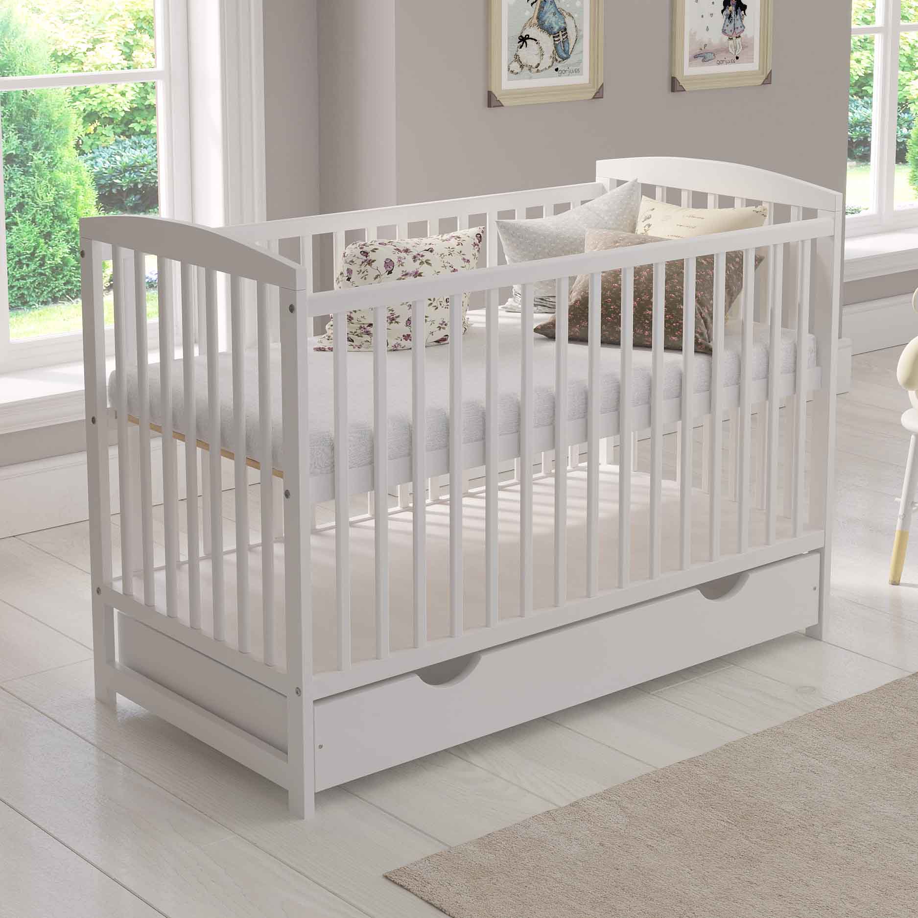 JACOB Cot Bed with Drawer 120x60cm