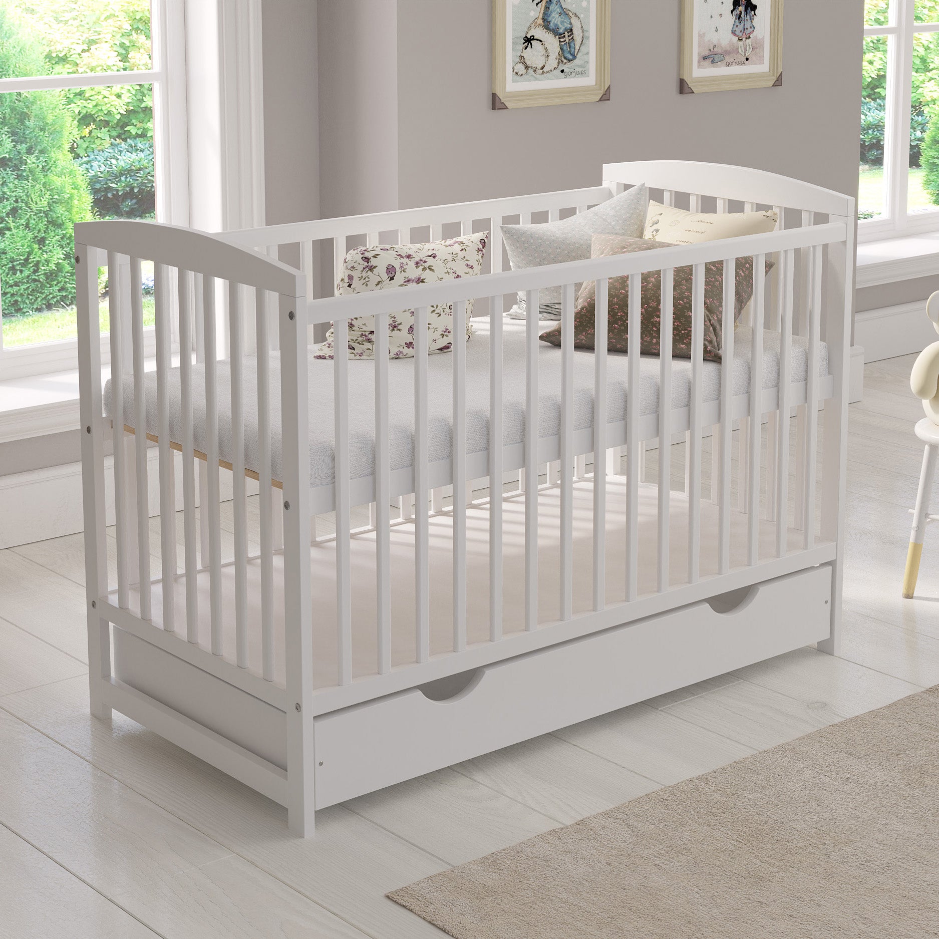 JACOB Cot Bed 120x60cm with Drawer & Mattress