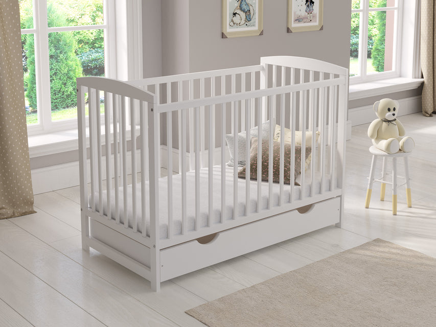JACOB Cot Bed 120x60cm with Drawer & Mattress