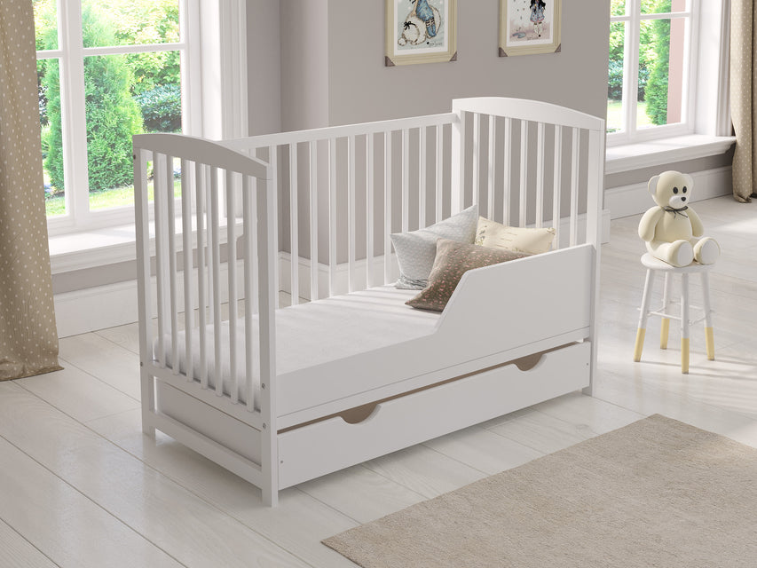 JACOB Cot Bed 120x60cm with Drawer & Mattress