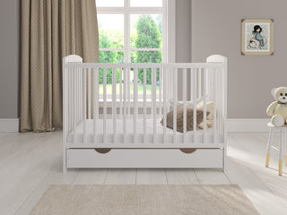 JACOB Cot Bed 120x60cm with Drawer & Mattress