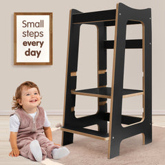 Montessori Modern Learning Tower – Wooden Kitchen Helper with 3 Adjustable Heights