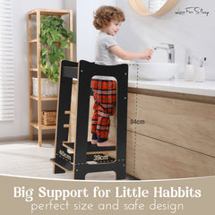 2-in-1 Montessori Learning Tower with Extra Step Stool