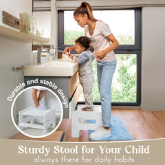 2-in-1 Montessori Learning Tower with Extra Step Stool