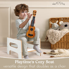 2-in-1 Montessori Learning Tower with Extra Step Stool