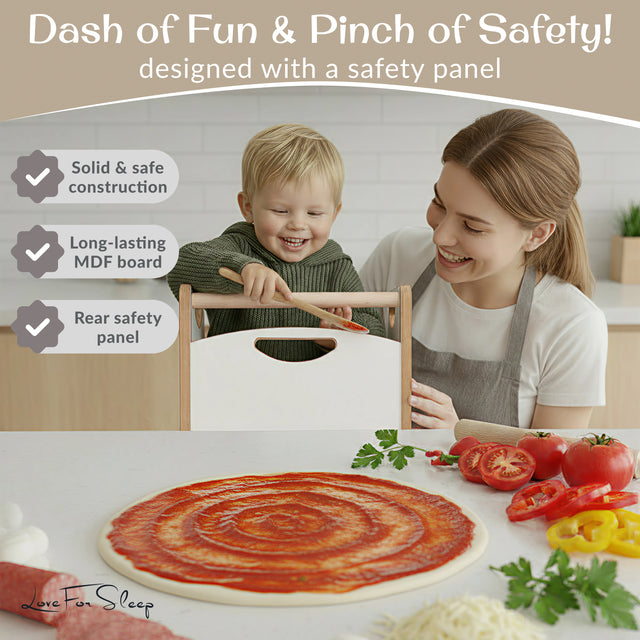 Montessori Learning Tower – Wooden Kitchen Helper with 3 Adjustable Heights