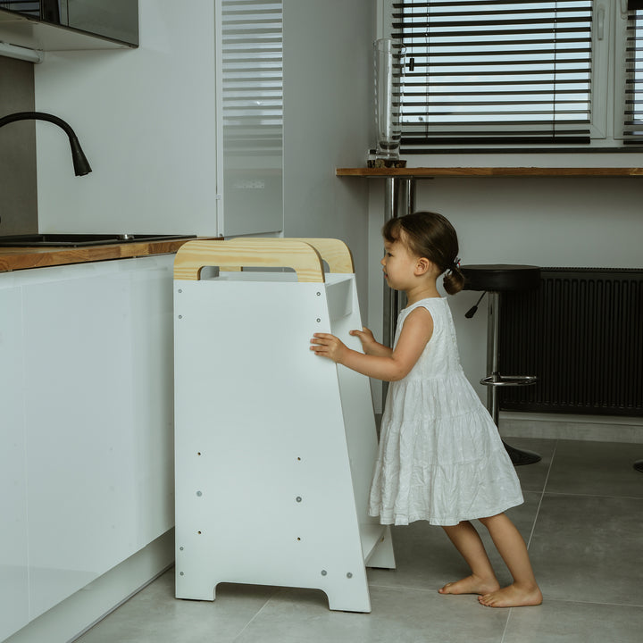 Love For Sleep baby Kitchen Helper Montessori Learning Tower – Adjustable Wooden Kitchen Step Stool for Toddlers | Nordic ONE