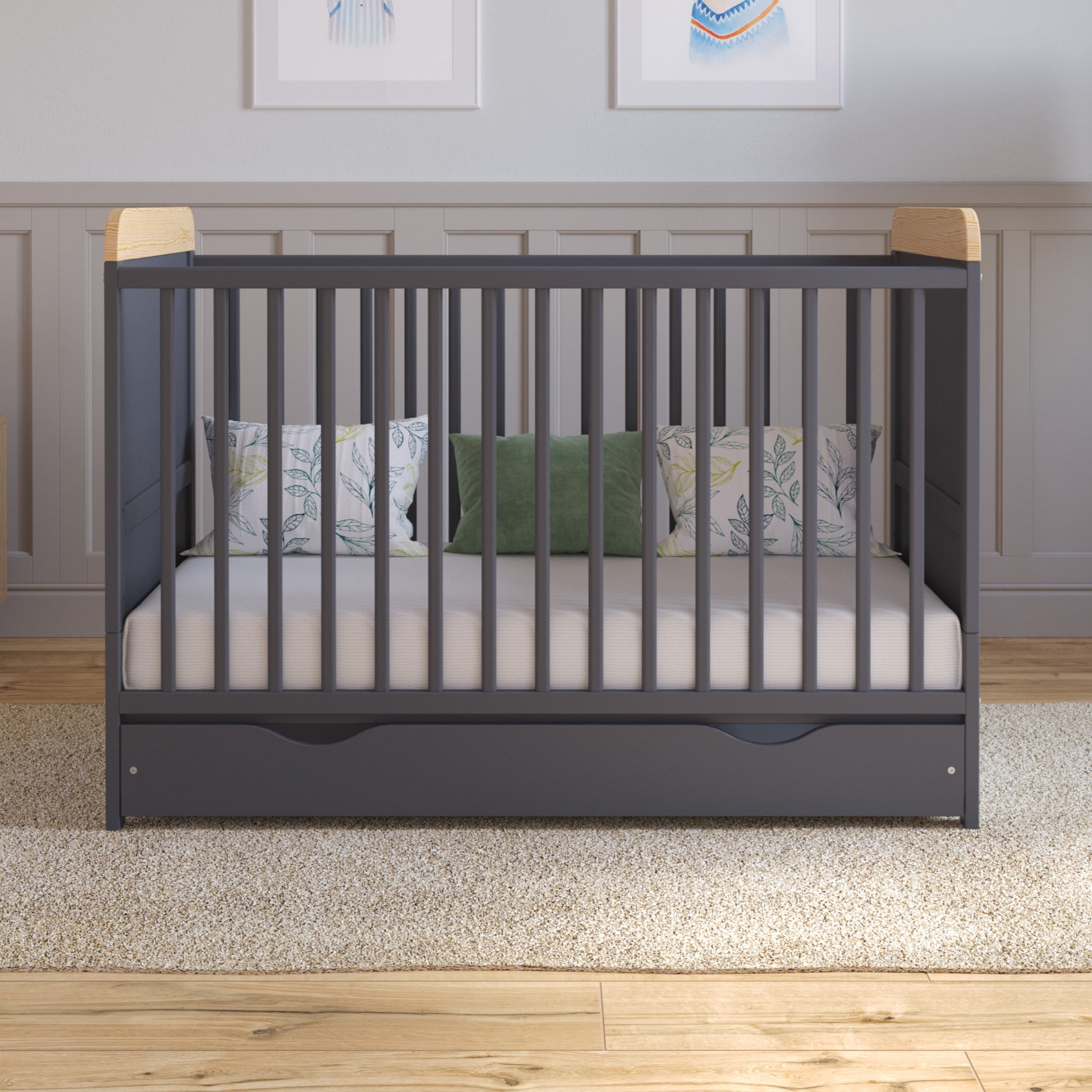 Love For Sleep baby Cot Bed LEVI Cot Bed 120x60cm with Drawer