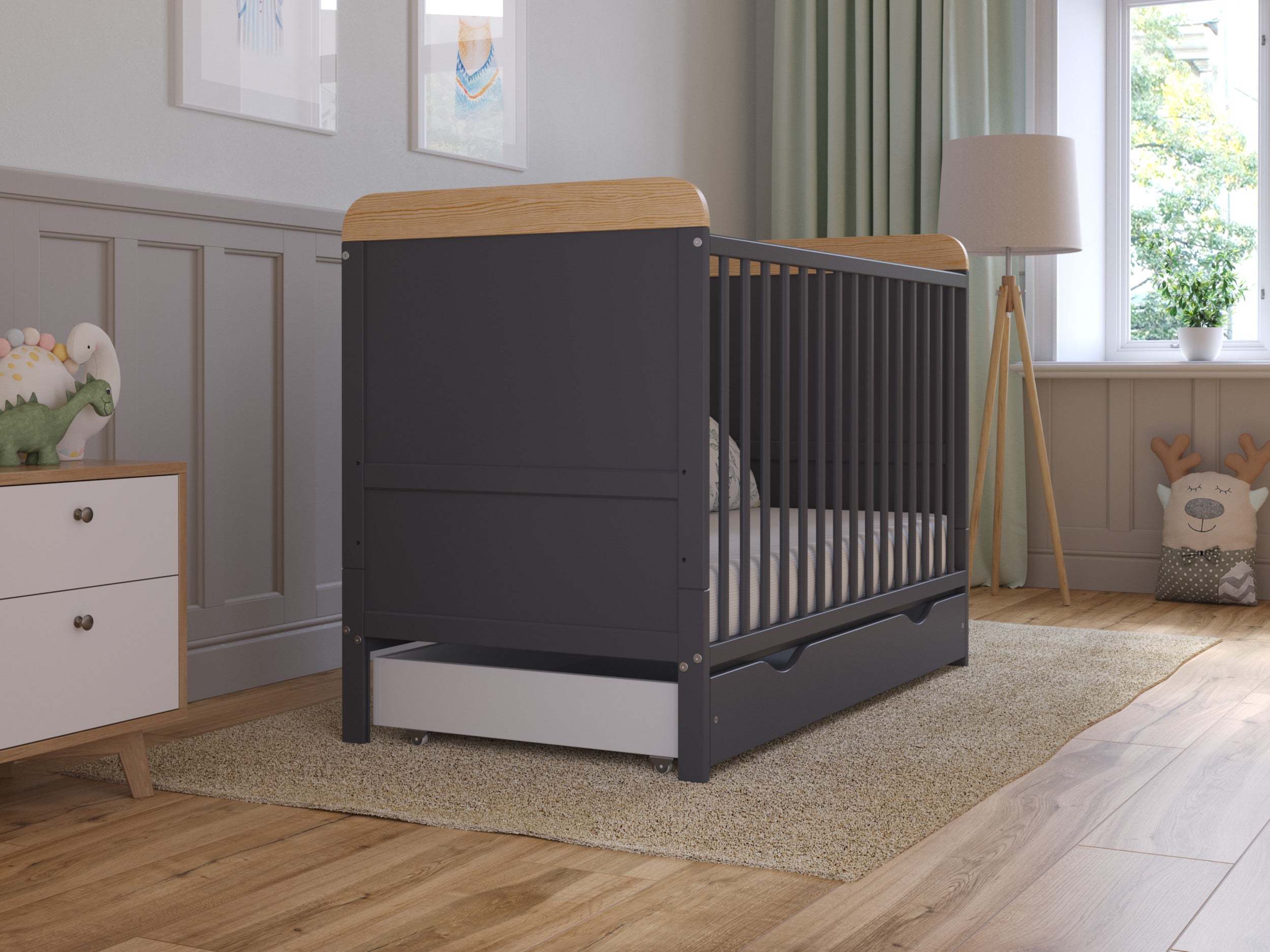 Love For Sleep baby Cot Bed LEVI Cot Bed 120x60cm with Drawer