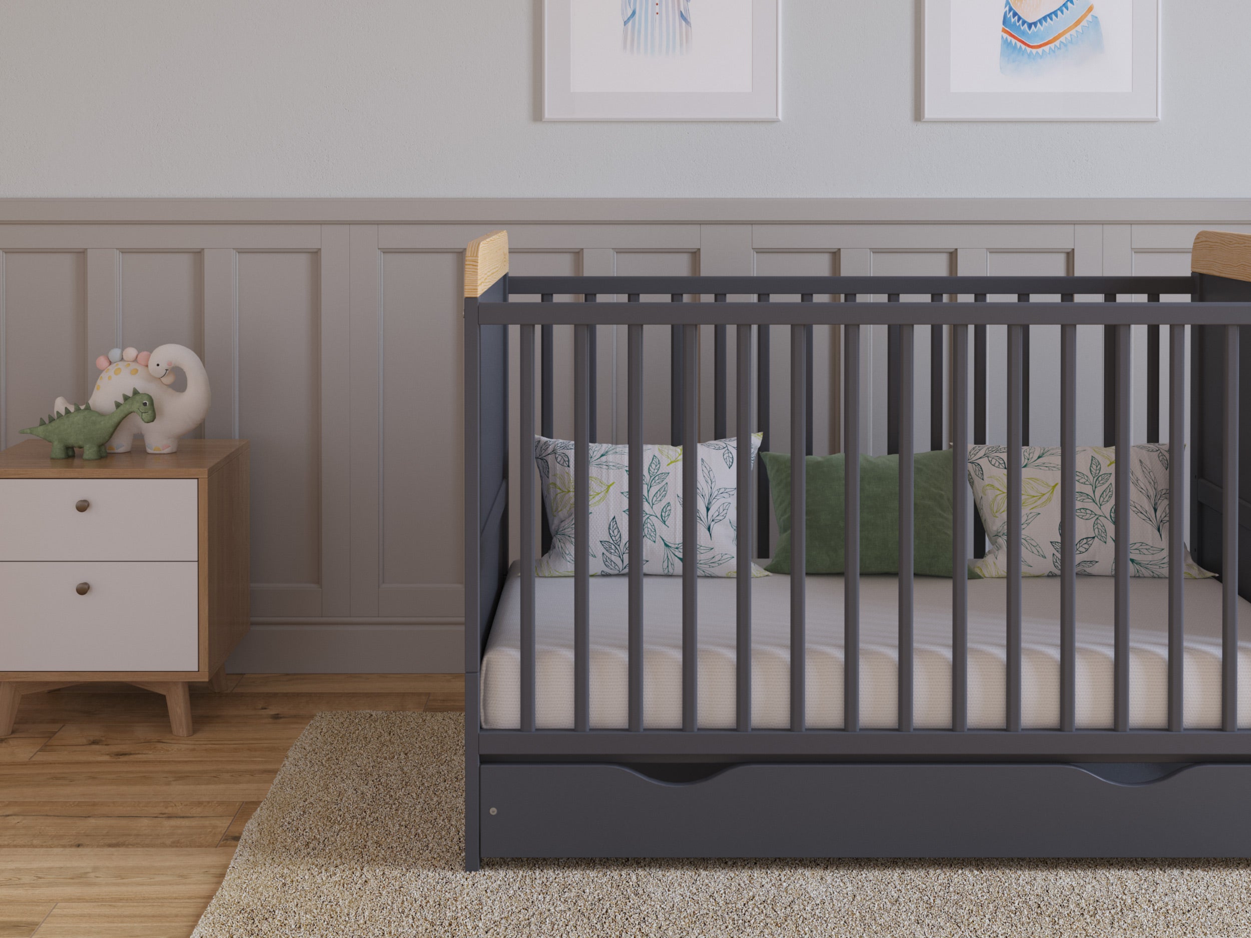 Love For Sleep baby Cot Bed LEVI Cot Bed 120x60cm with Drawer