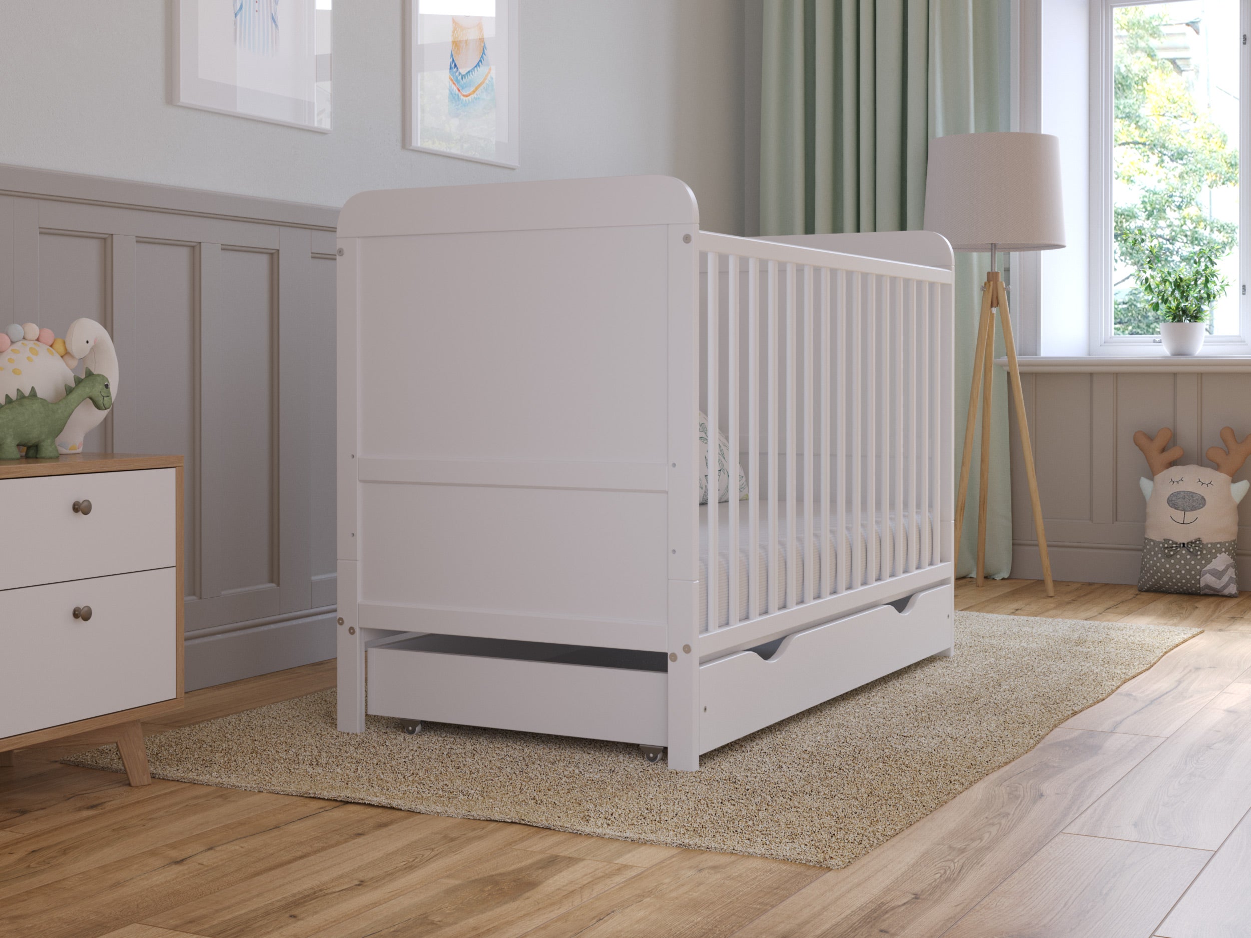Love For Sleep baby Cot Bed LEVI Cot Bed 120x60cm with Drawer