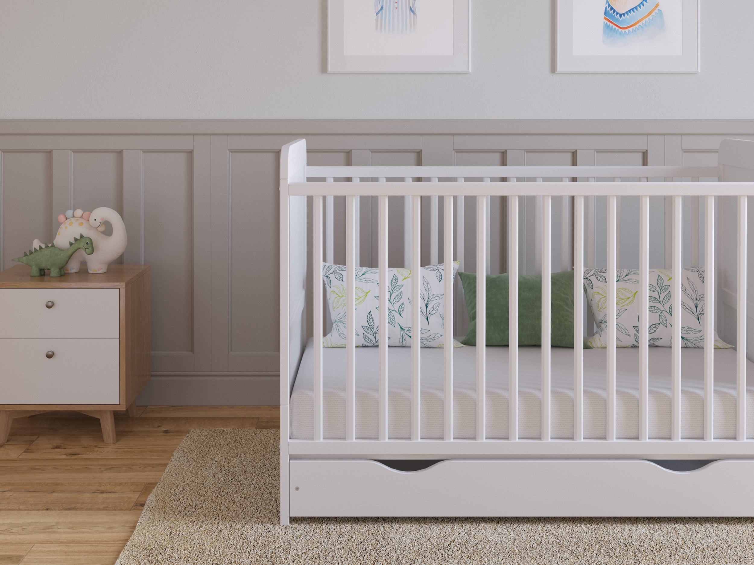 Love For Sleep baby Cot Bed LEVI Cot Bed 120x60cm with Drawer