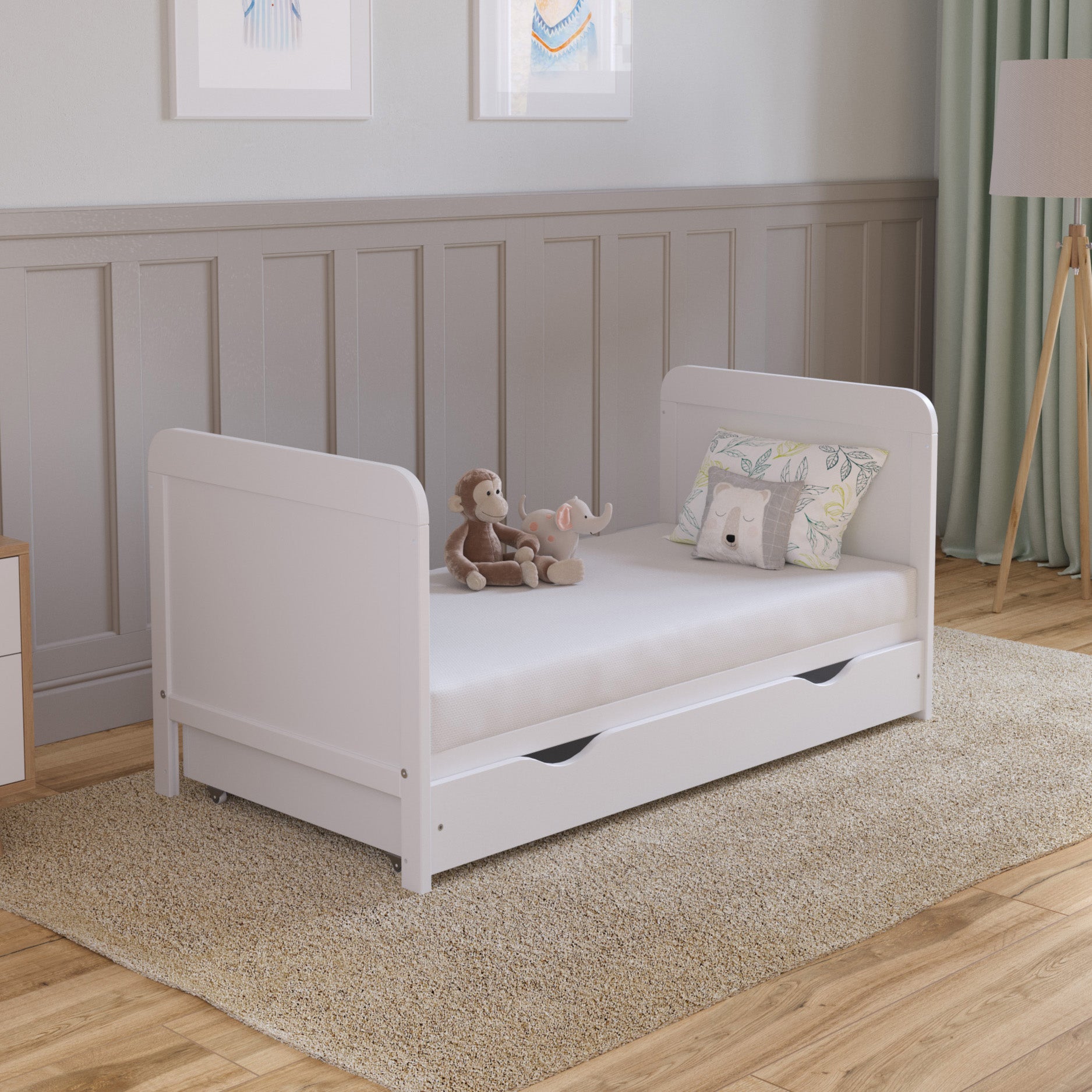 Love For Sleep baby Cot Bed LEVI Cot Bed 120x60cm with Drawer